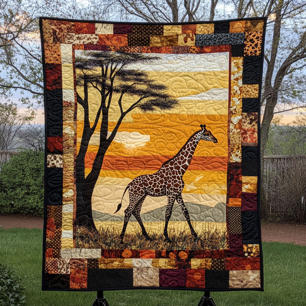 Giraffe Journey Quilted Blanket NCU0PT669