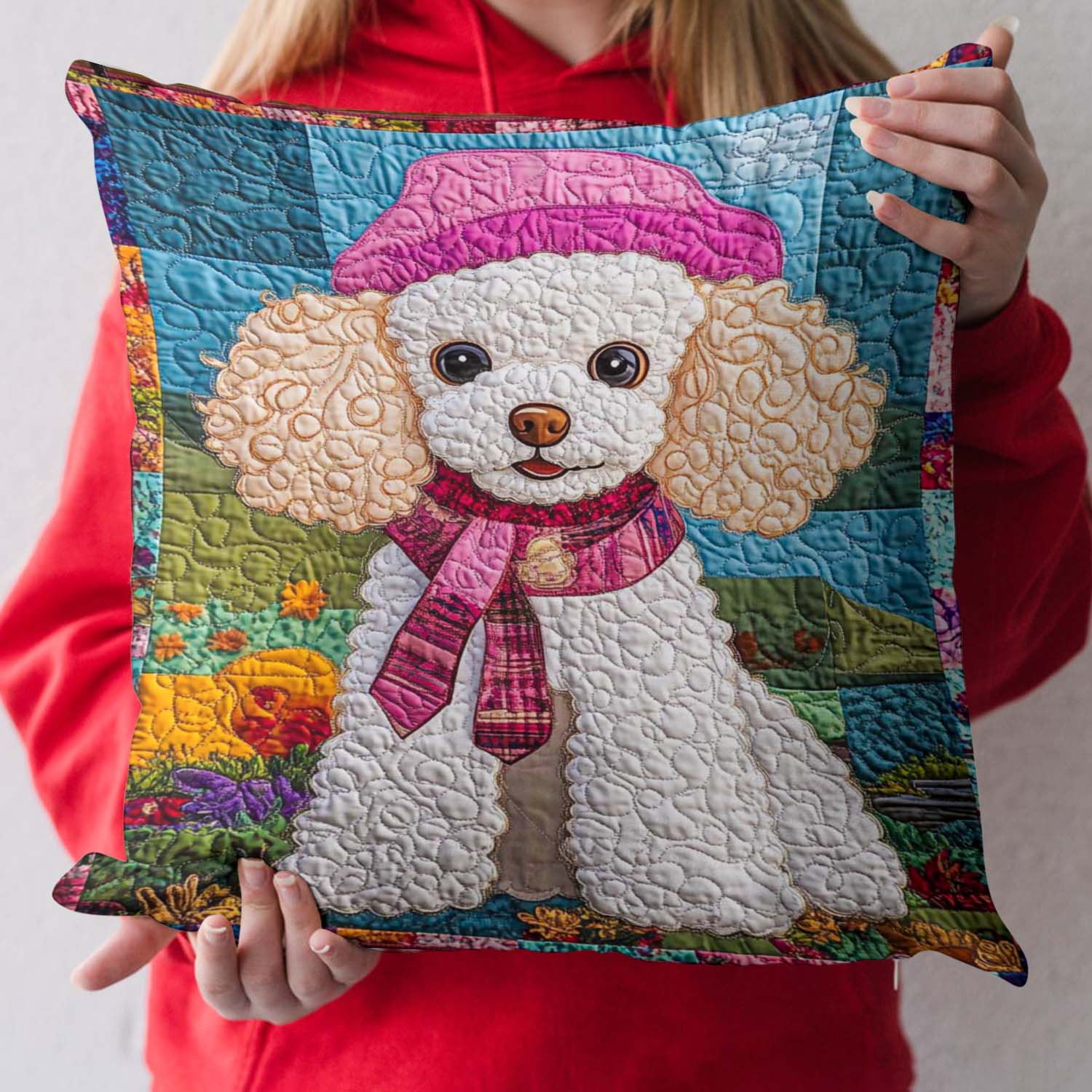 Glamour Poodle Quilted Pillow Case NCU0NT745