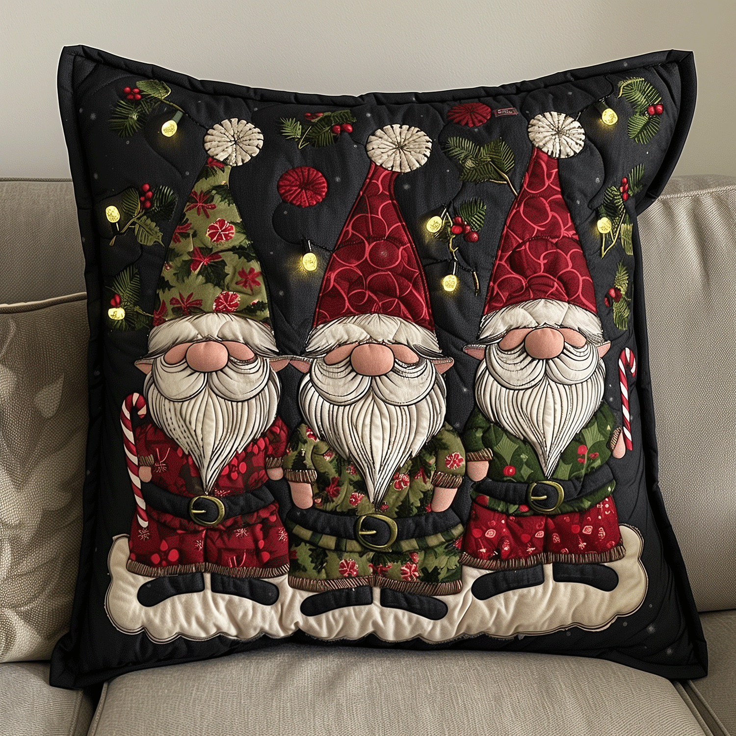 Gnome Merry Moments Quilted Pillow Case NCU0TH1116