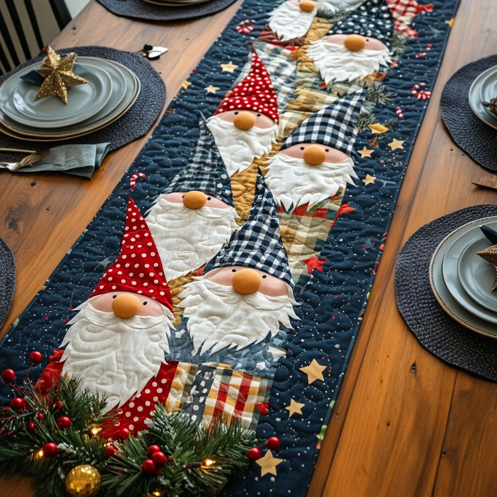 Gnome Sweet Gnome Quilted Table Runner NCU0PT1146