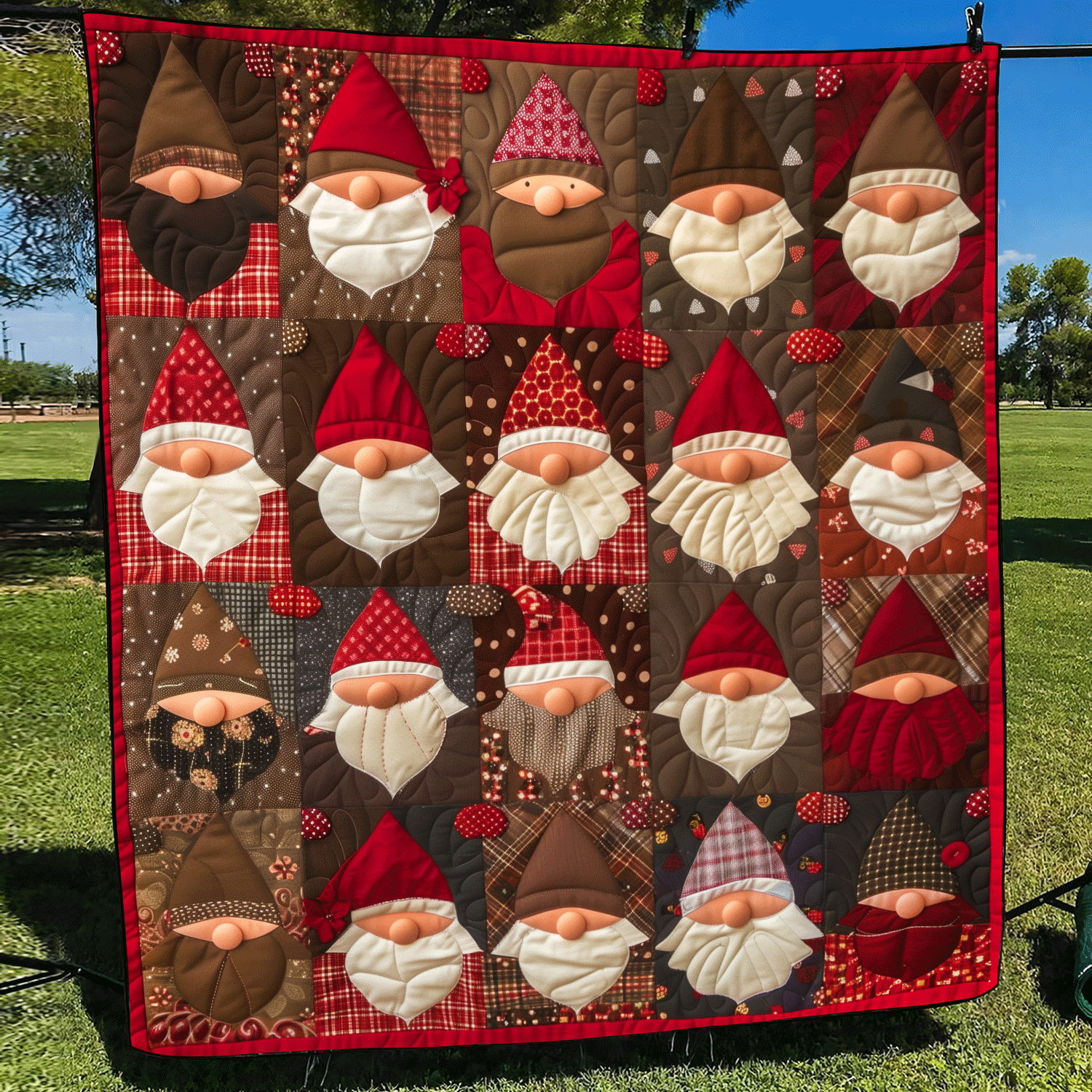 Gnome for the Holidays Quilted Blanket NCU0DV190