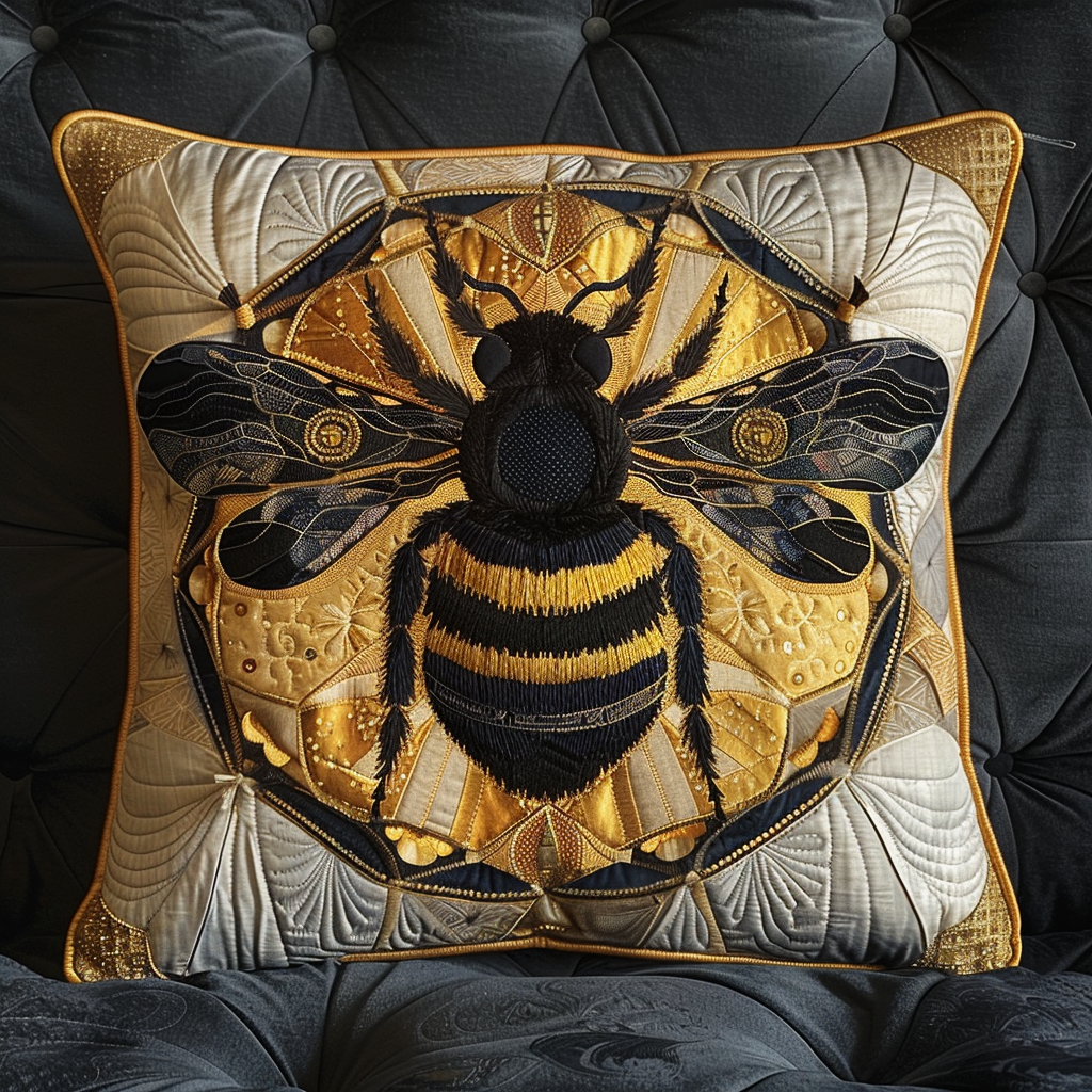 Bee Quilted Pillow Case NCU0VT21