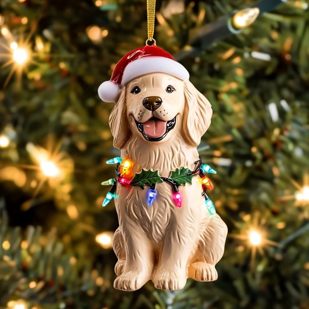 Golden Retriever Cheer Mica Ornament NCU0VL810