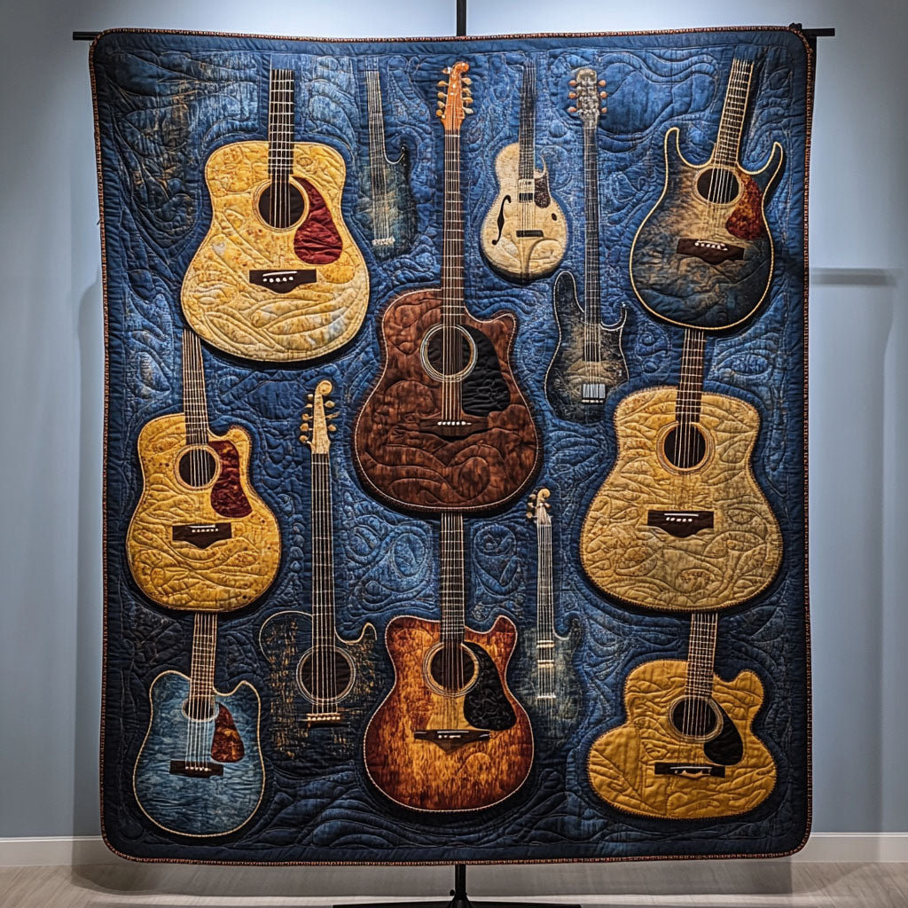 Guitar Groove Quilted Blanket NCU0PT1344