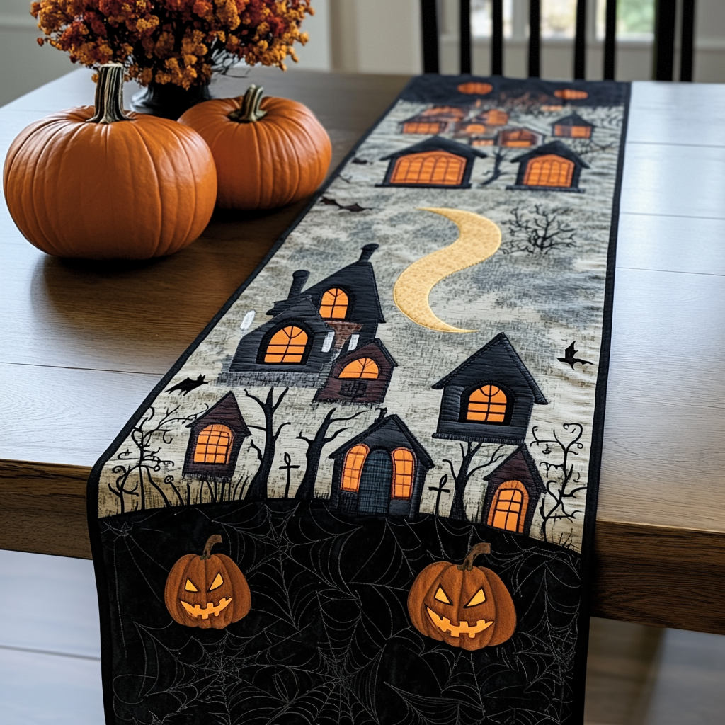 Halloween Charms Quilted Table Runner NCU0DV462