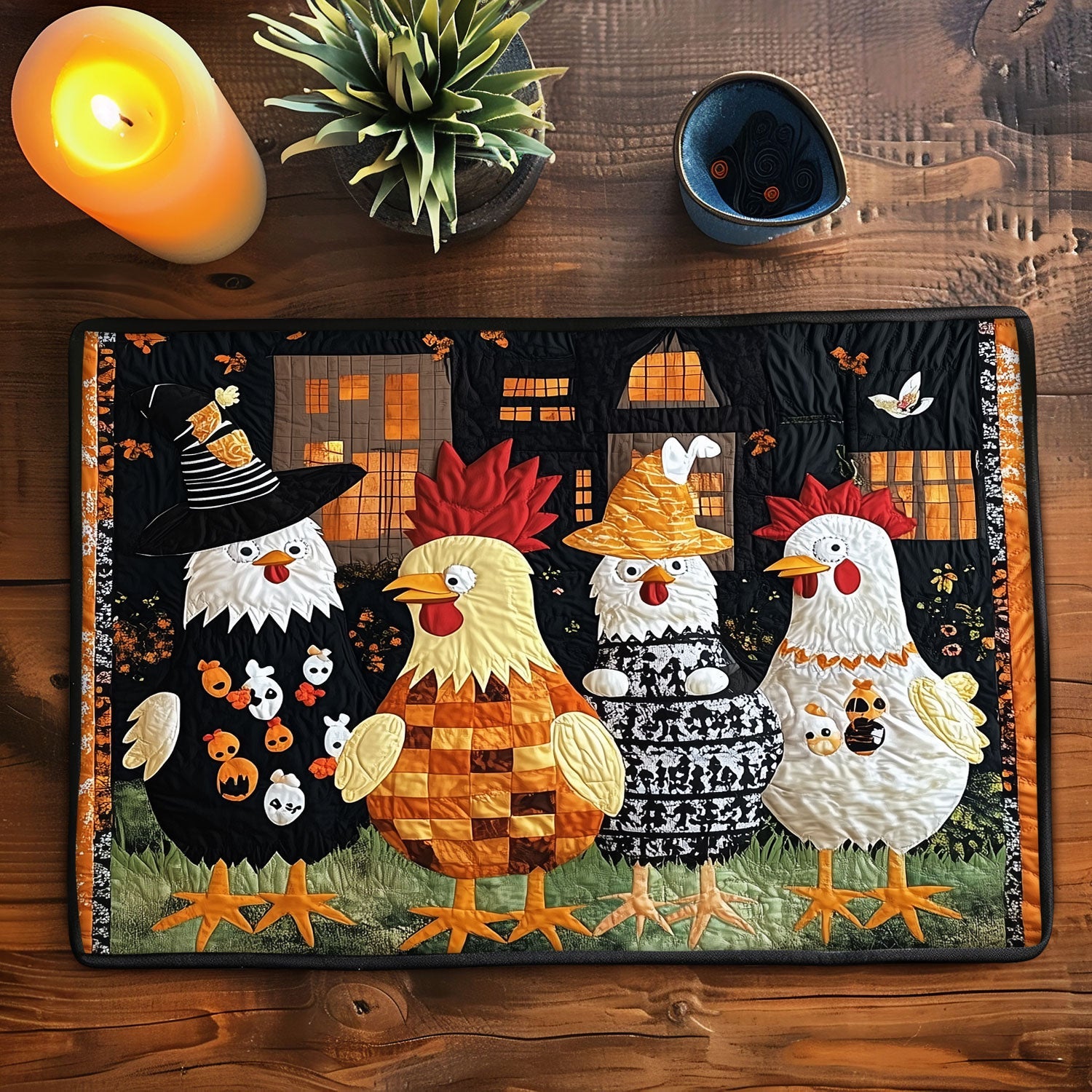 Halloween Hens Quilted Placemat NCU0TL1272