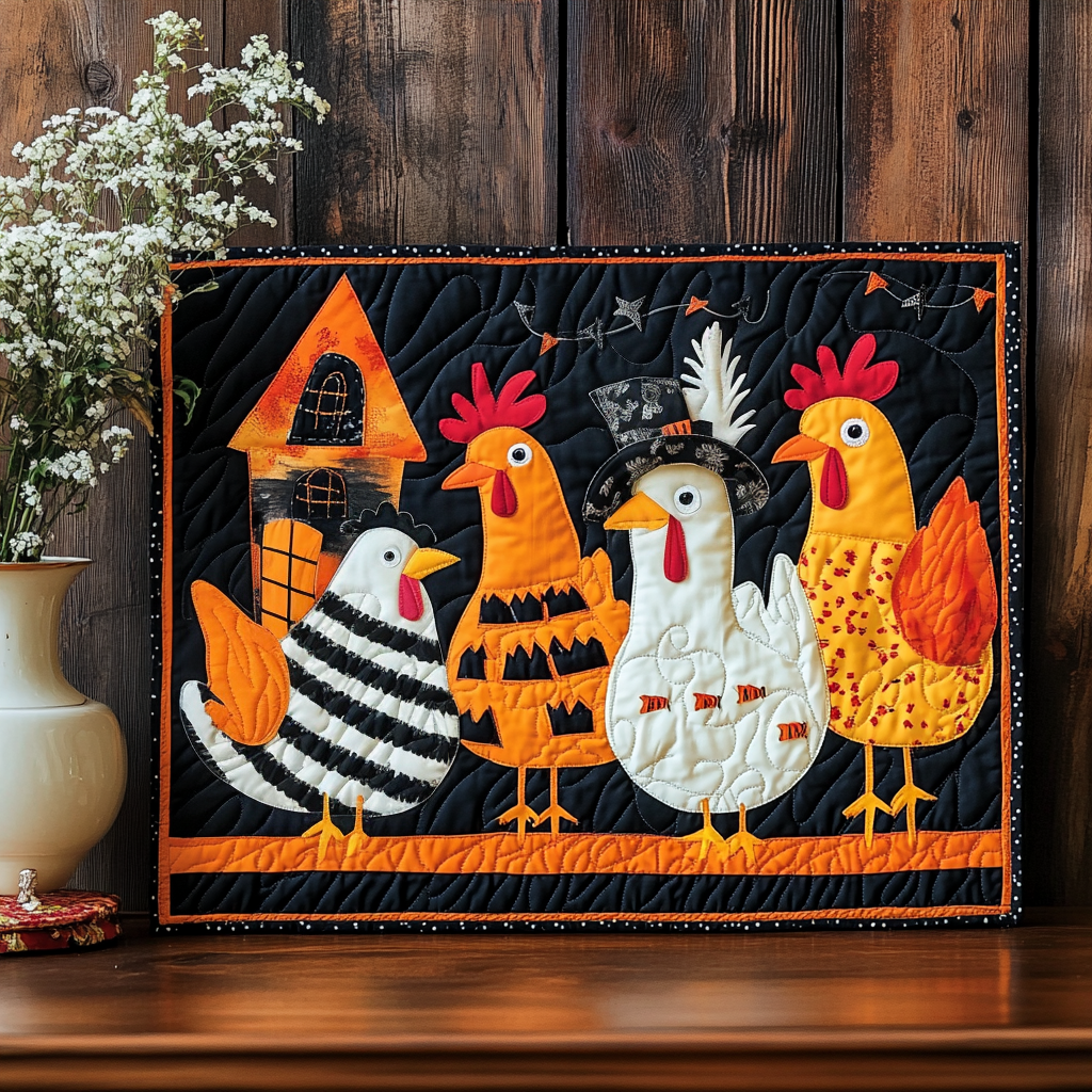 Halloween Poultry Quilted Placemat NCU0TL1207