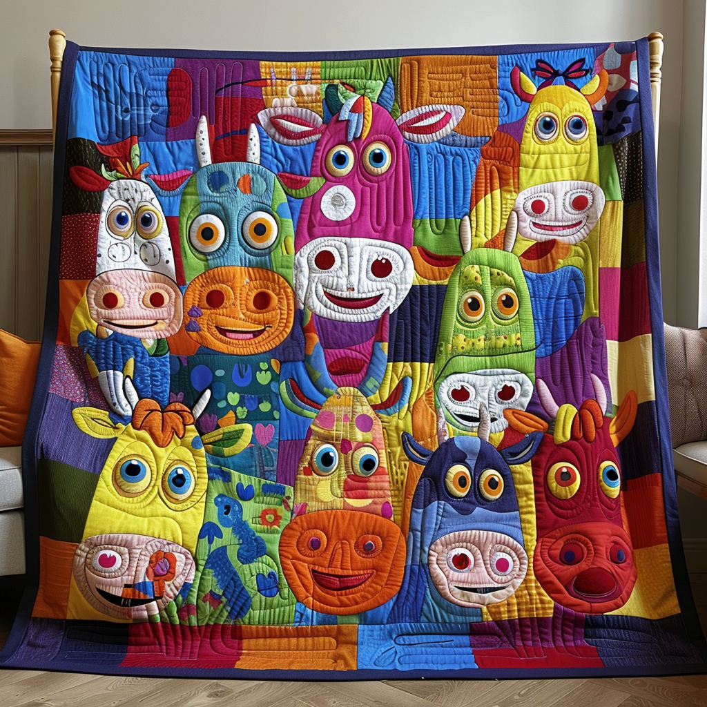 Happy Moo Quilted Blanket NCU0NT064