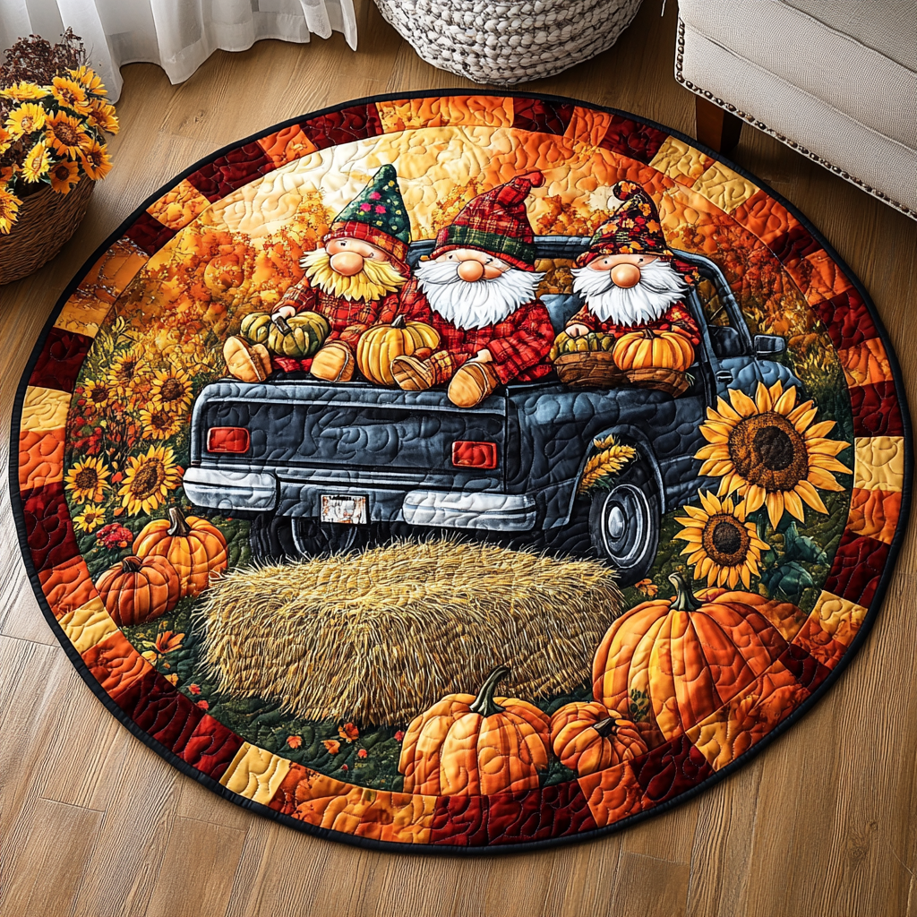 Harvest Serenity Quilted Round Mat NCU0TL1396