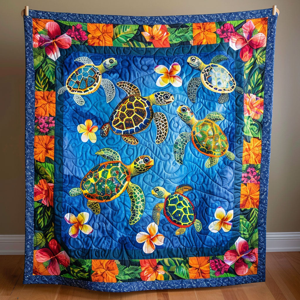 Sea Turtle Quilted Blanket NCU0VT04