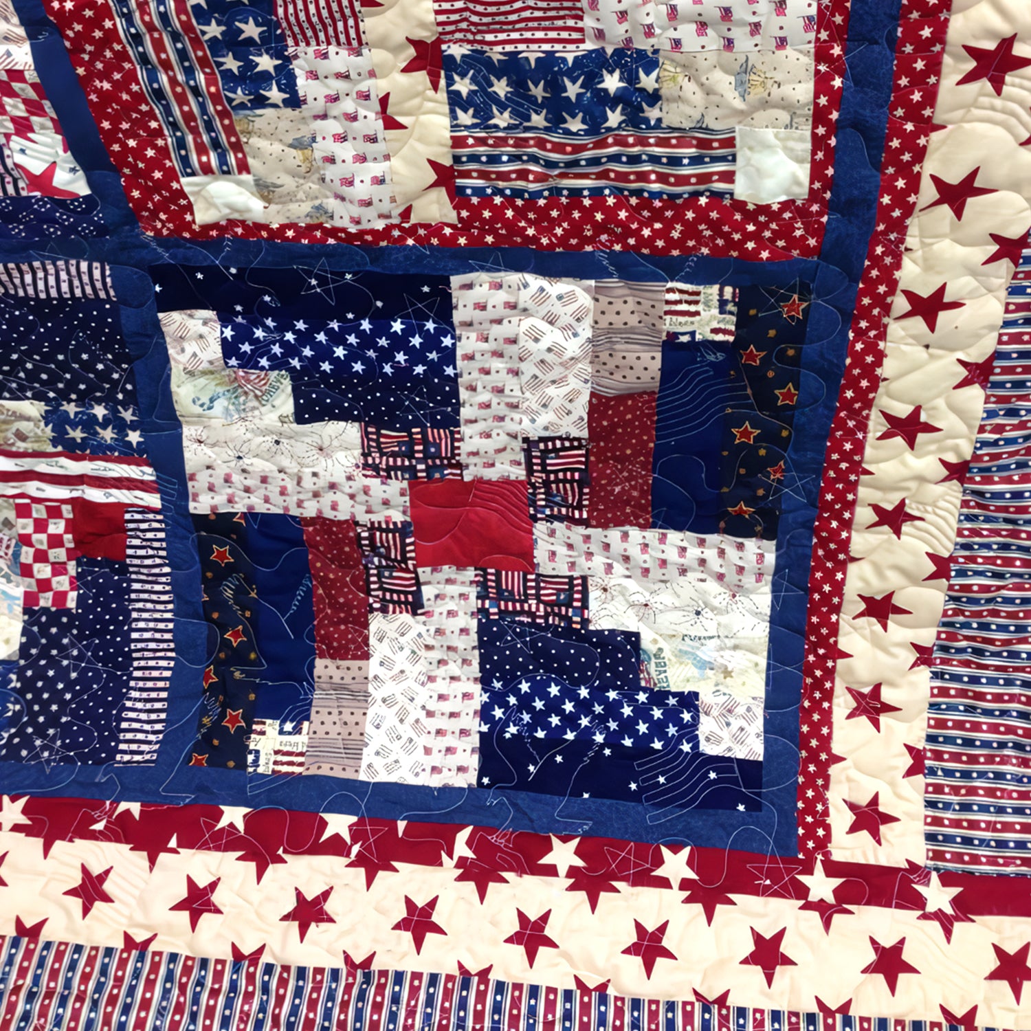 Heritage Patchwork Quilted Blanket NCU0TH571