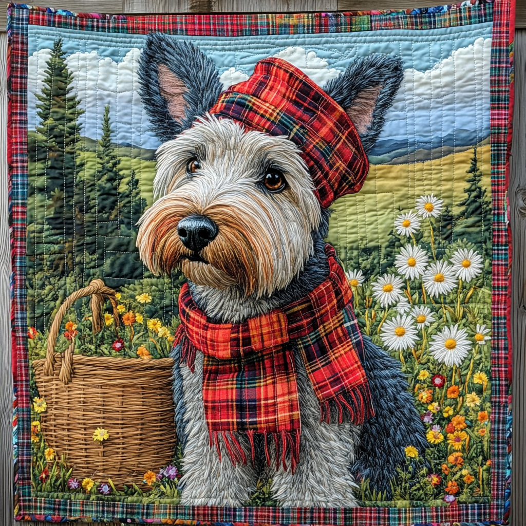 Highland Terrier Charm Quilted Blanket NCU0DV1388