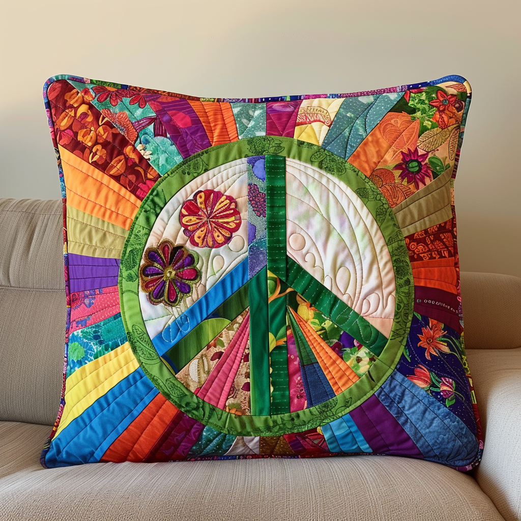 Hippie Harmony Quilted Pillow Case NCU0PT132