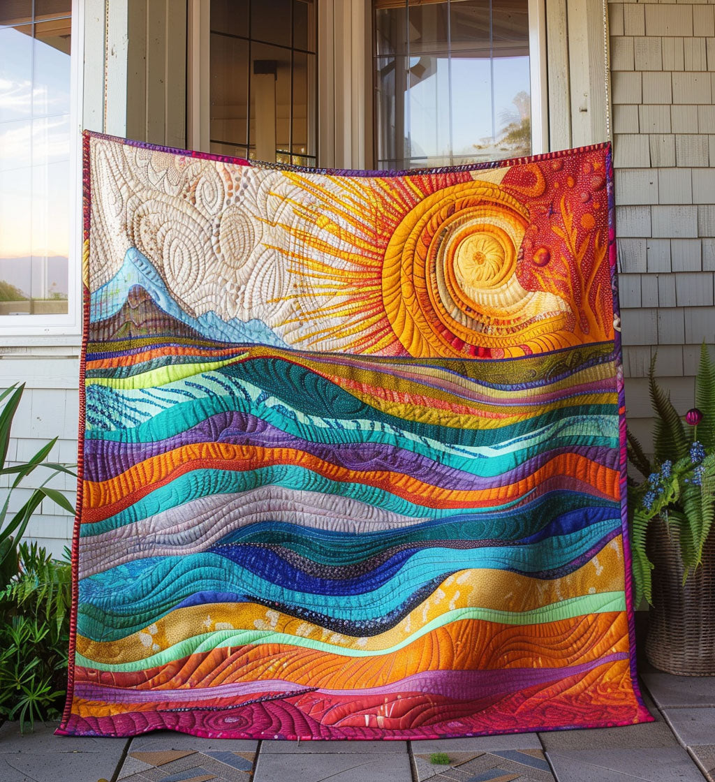 Hippie Horizon Bliss Quilted Blanket NCU0PT527