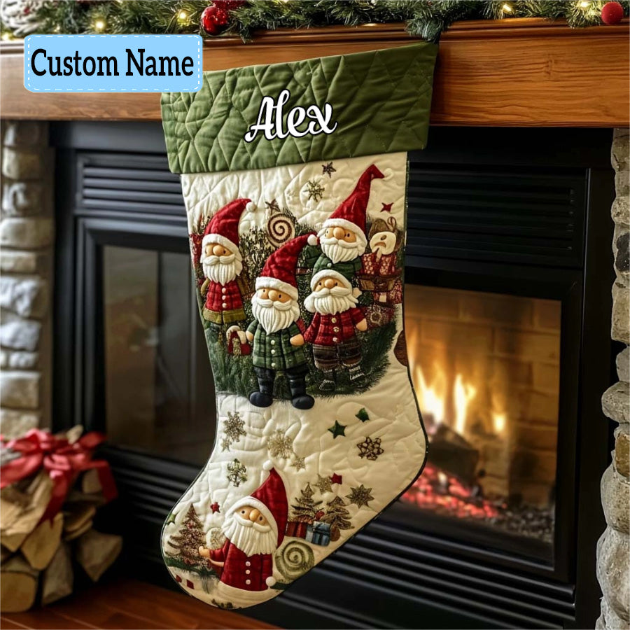 Holiday Magic Personalized Quilted Christmas Stocking