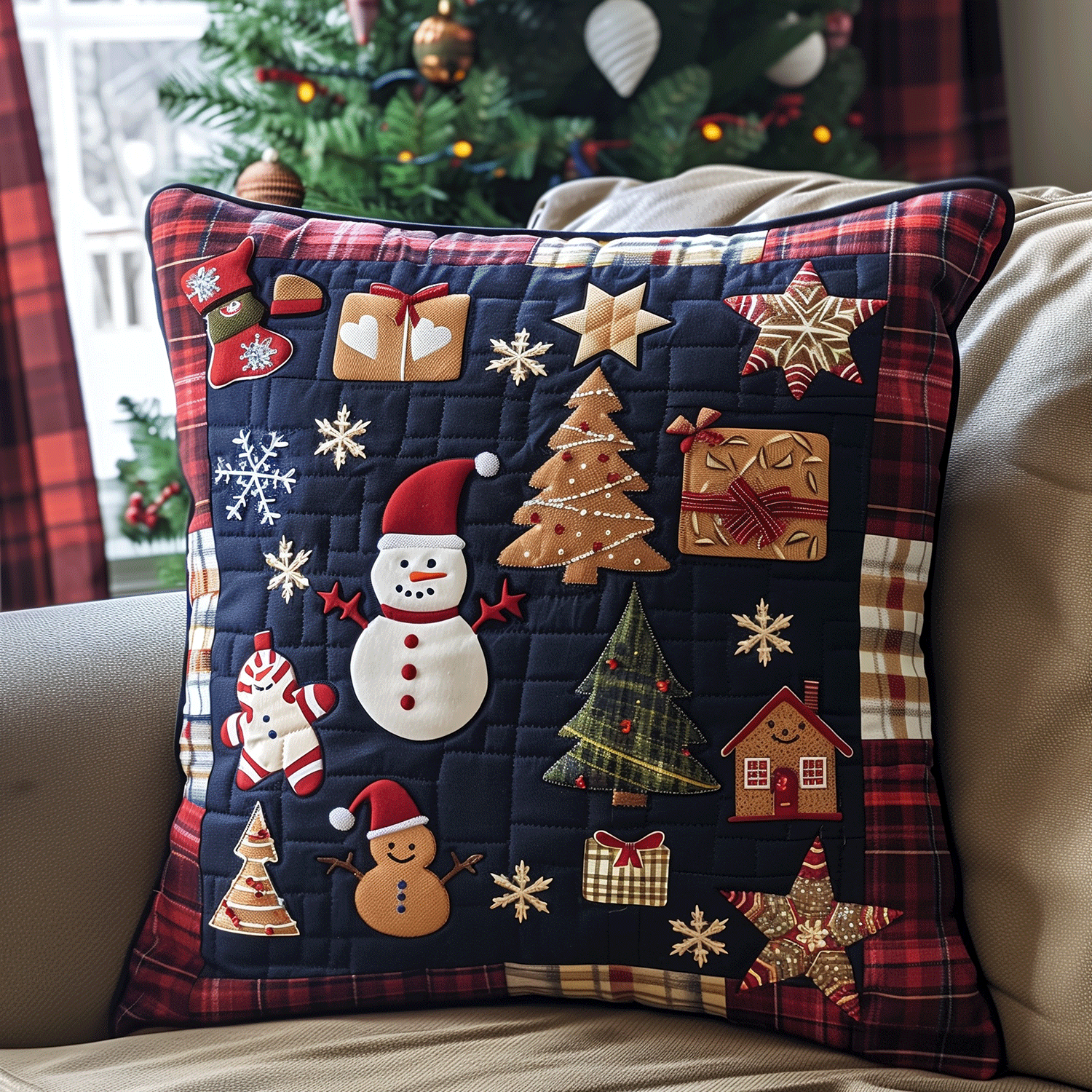 Holiday Hearth Quilted Pillow Case NCU0TH1129