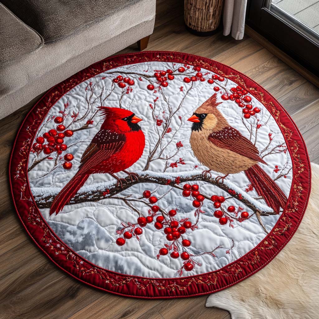 Holiday Sentinel Quilted Round Mat NCU0NT1406