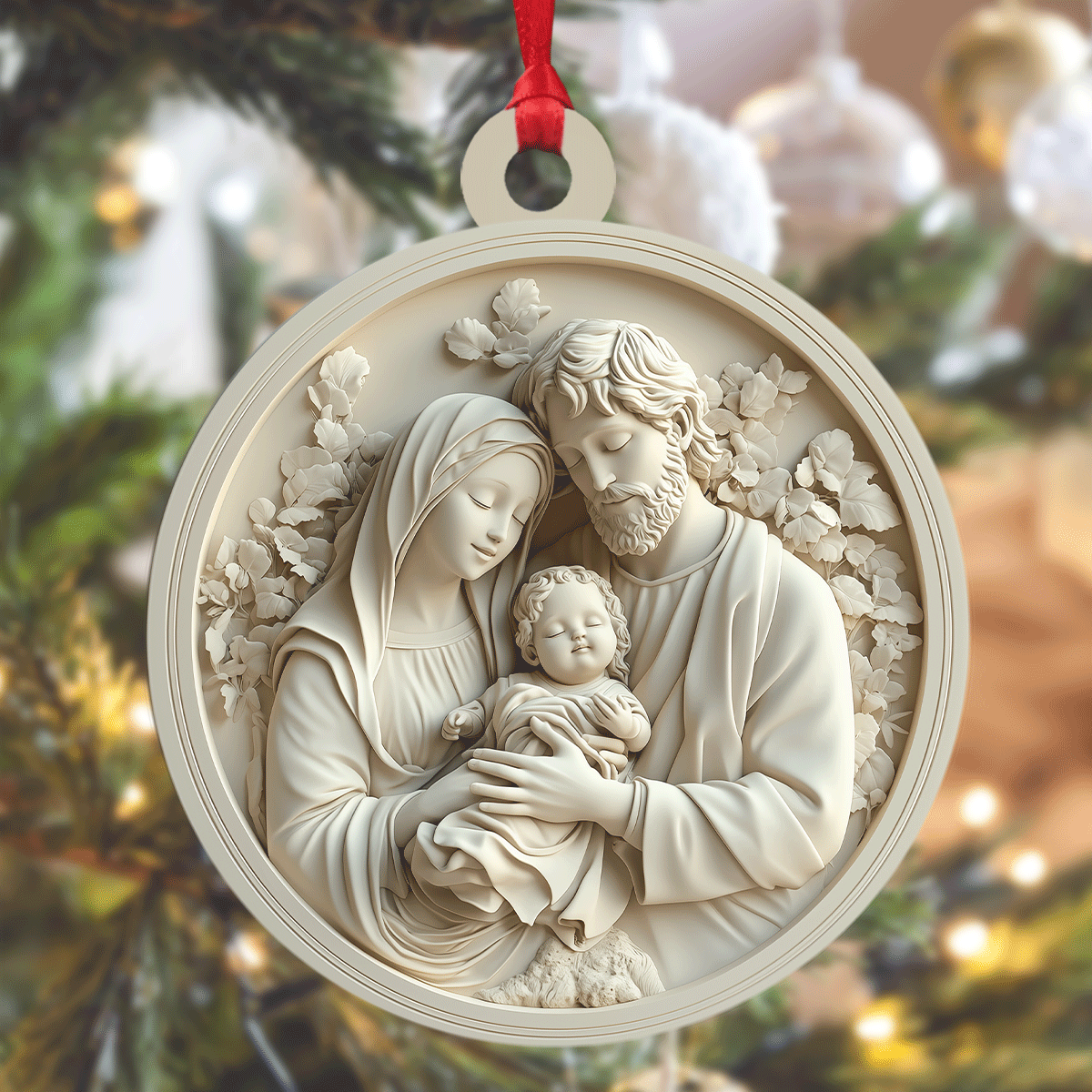 Holy Family Mica Ornament NCU0TL1825