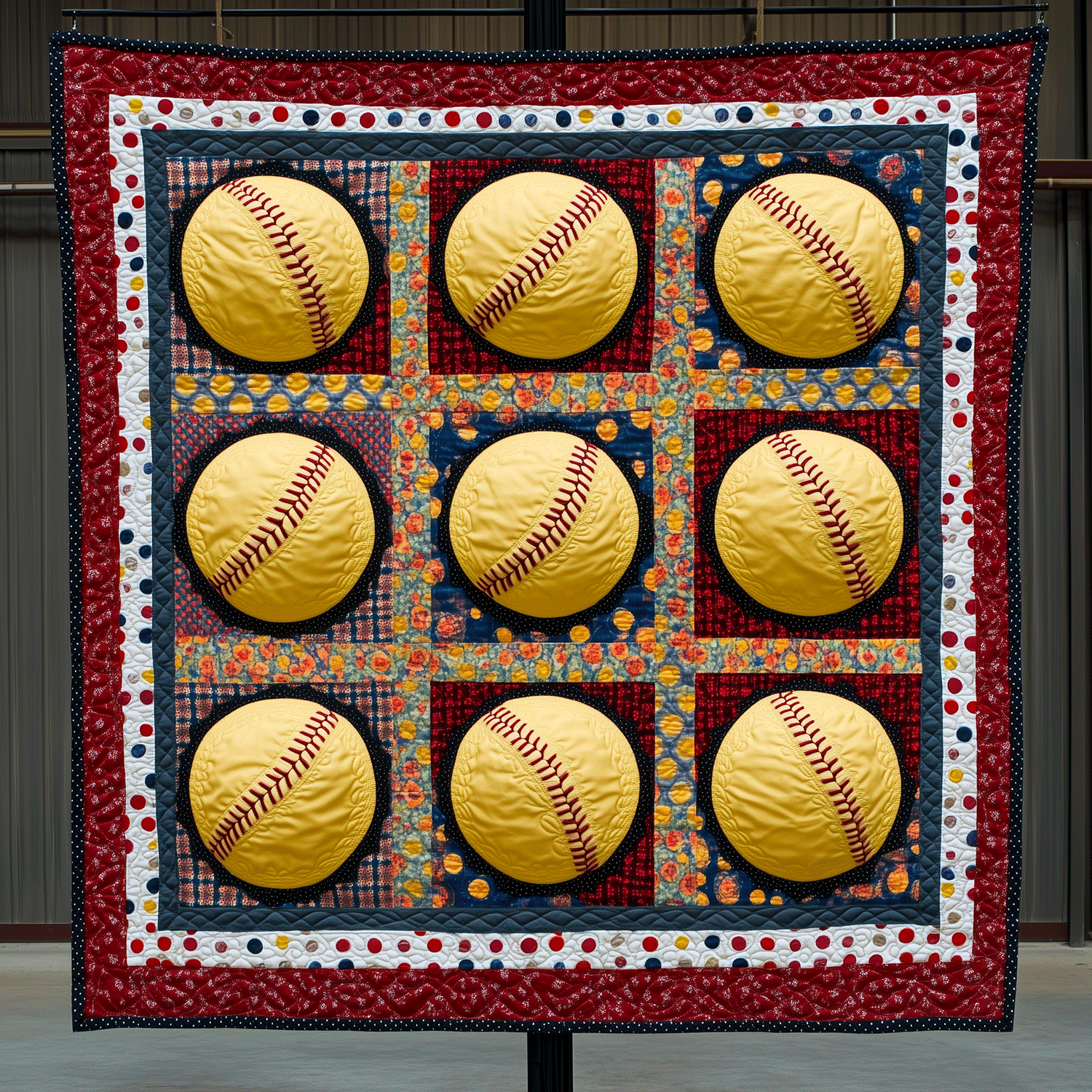 Home Plate Softball Quilted Blanket NCU0TH1483