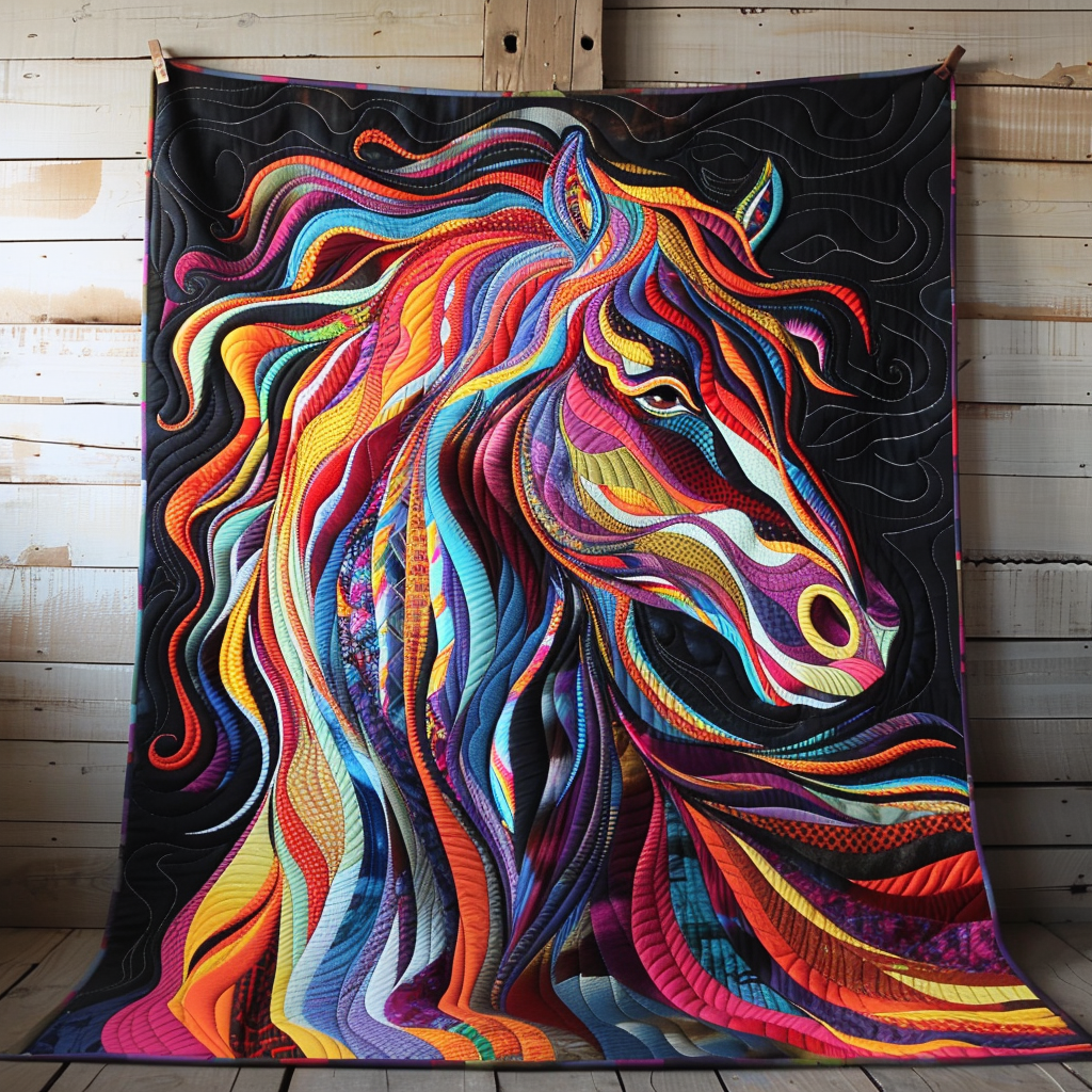 Horse Lover's Dream Quilted Blanket NCU0PD179