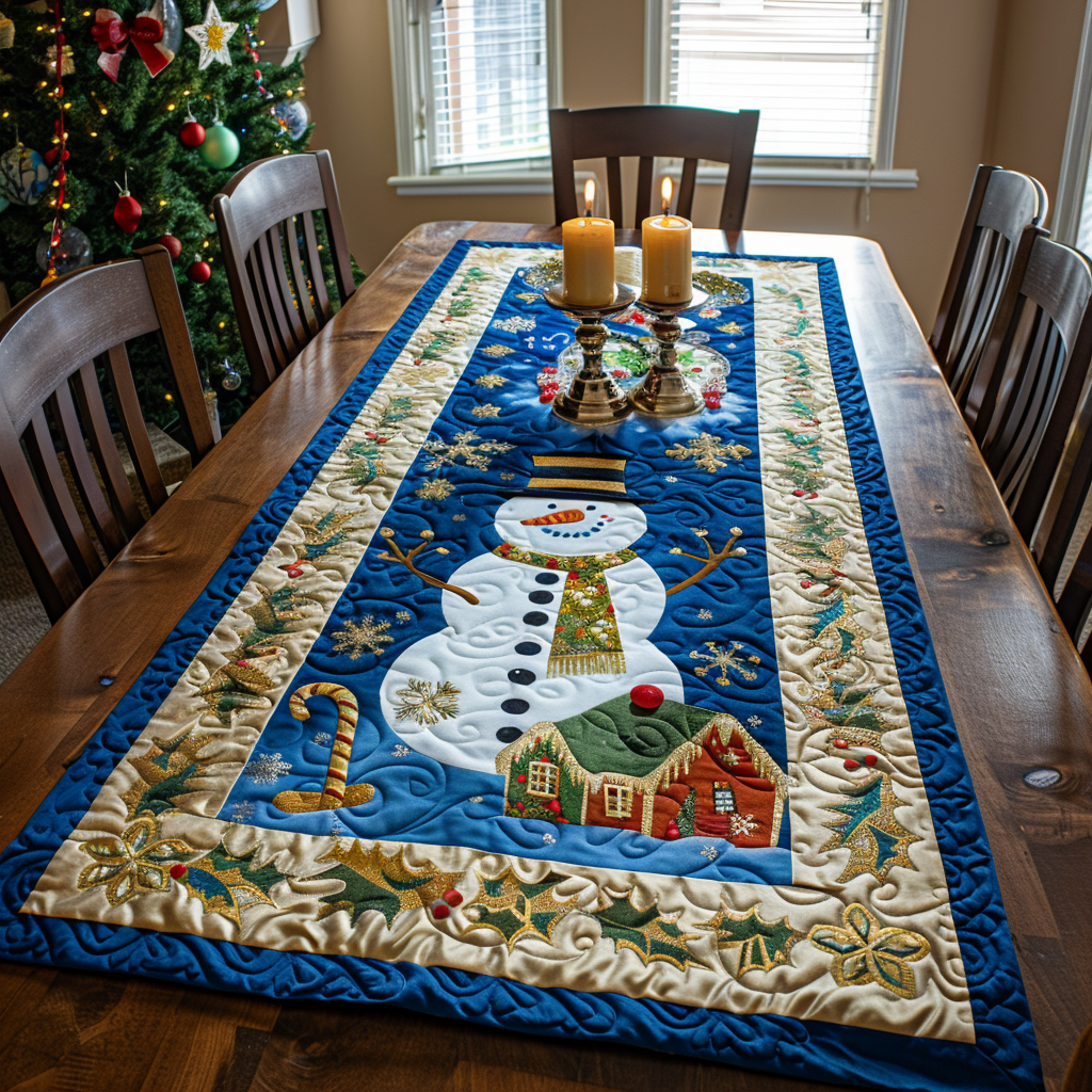 Icy Delight Quilted Table Runner NCU0DV251