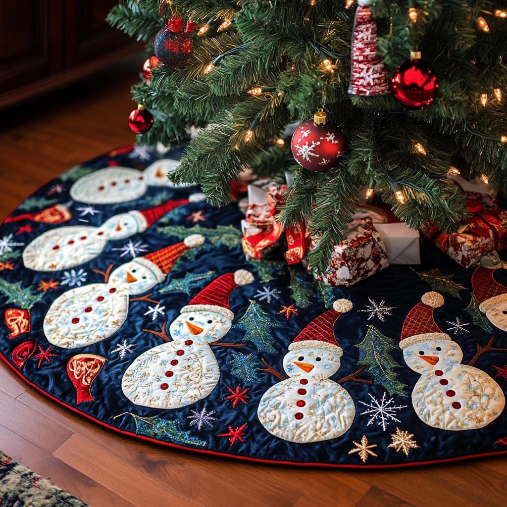 Icy Delight Christmas Quilted Tree Skirt NCU0NT1511