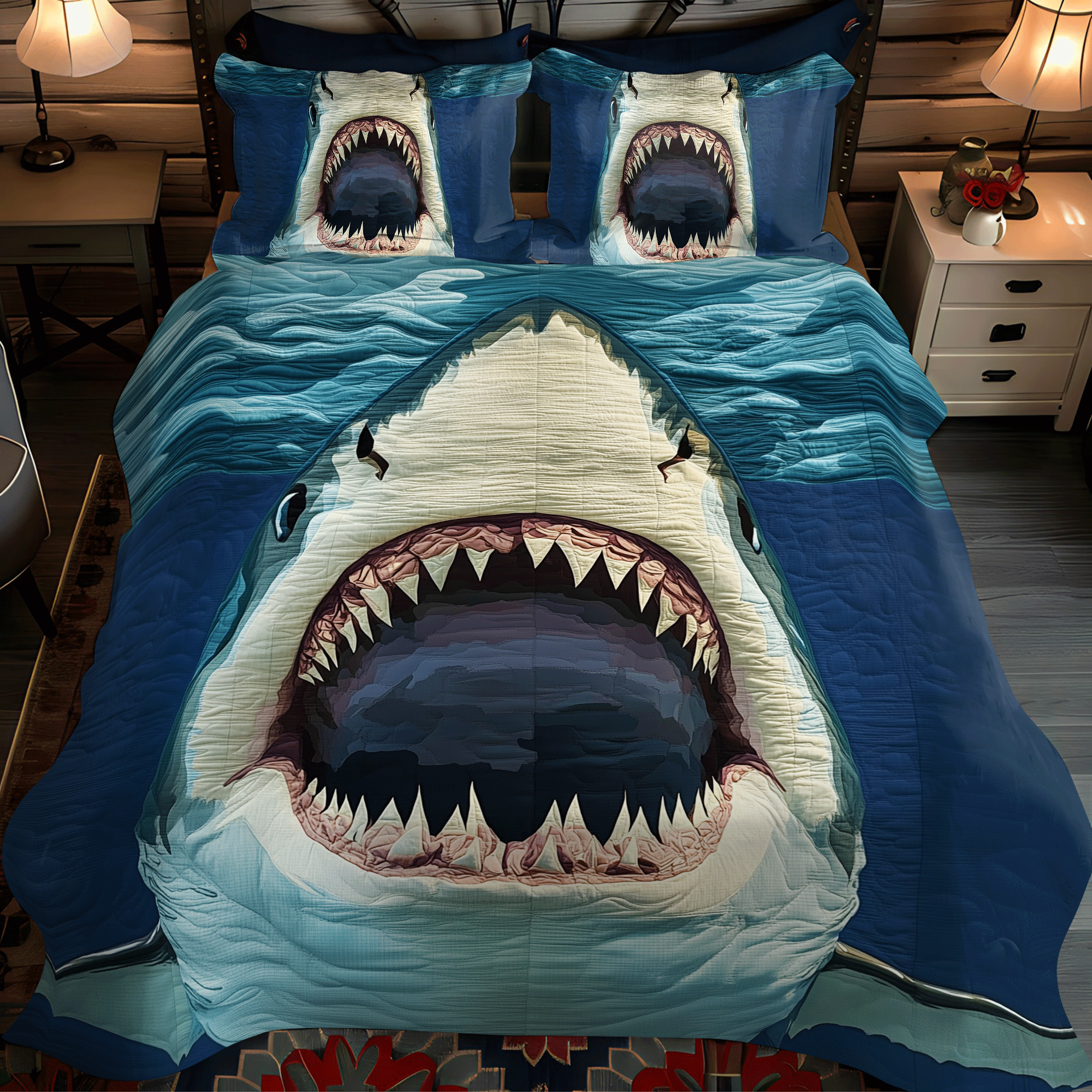 Jaws Quilted Bedding Set NCU0DV933