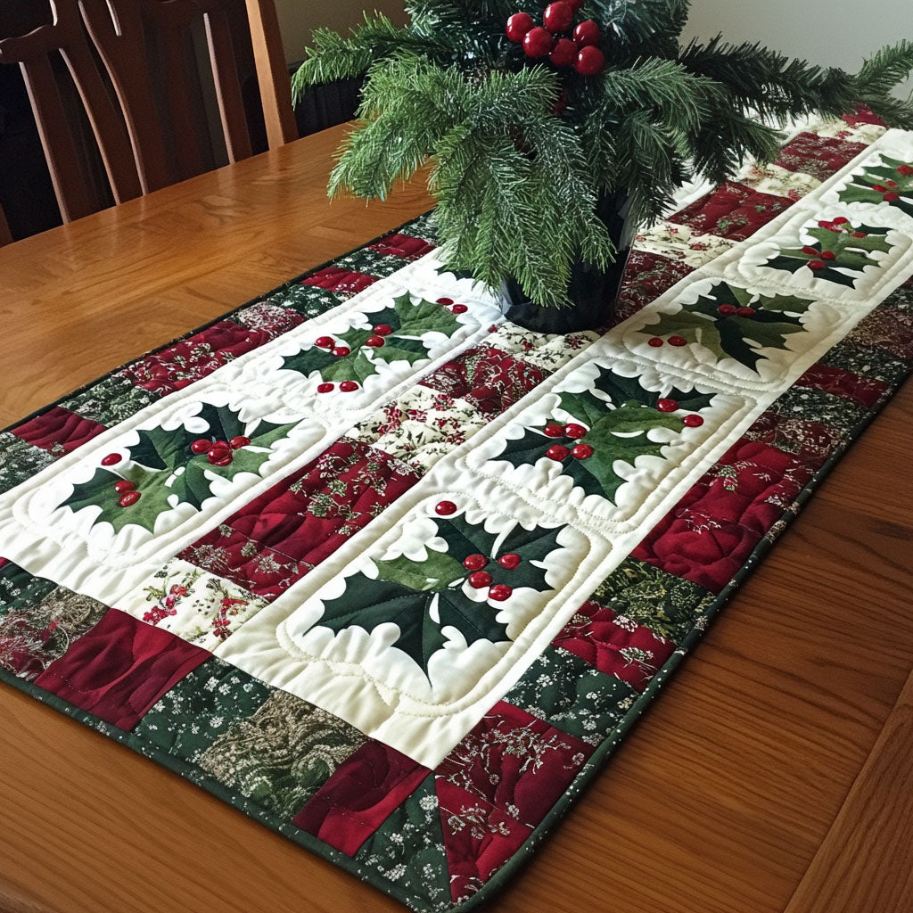 Jingle Joy Quilted Table Runner NCU0PT1490