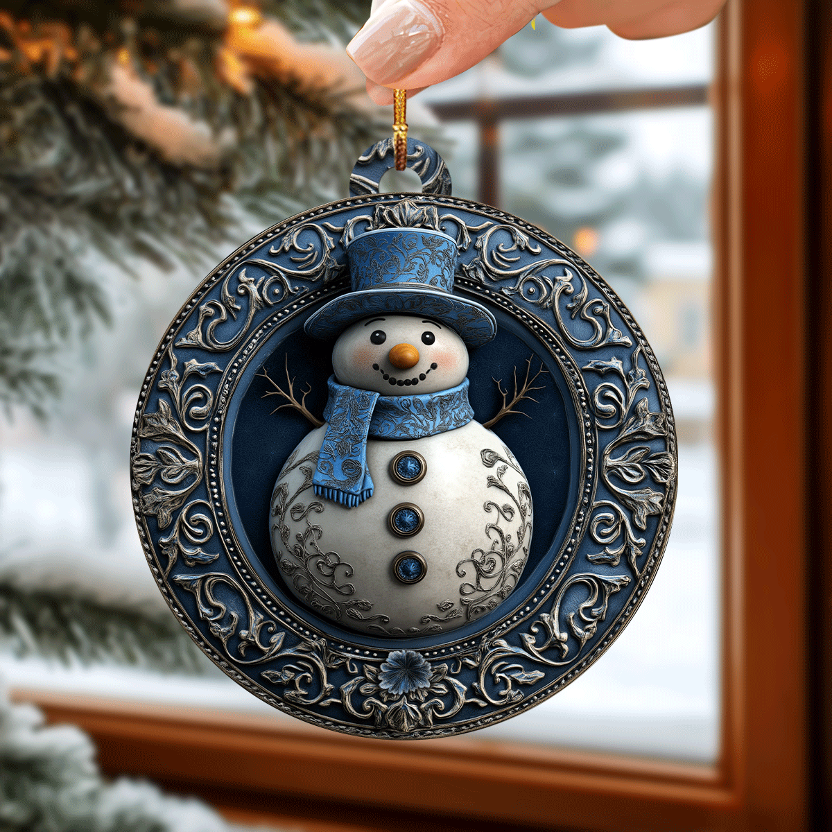 Jolly Snowman Mica Ornament NCU0TL1831