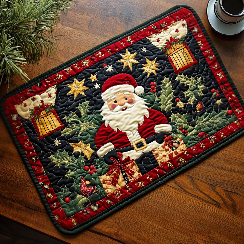 Jolly Santa Quilted Placemat NCU0NT819