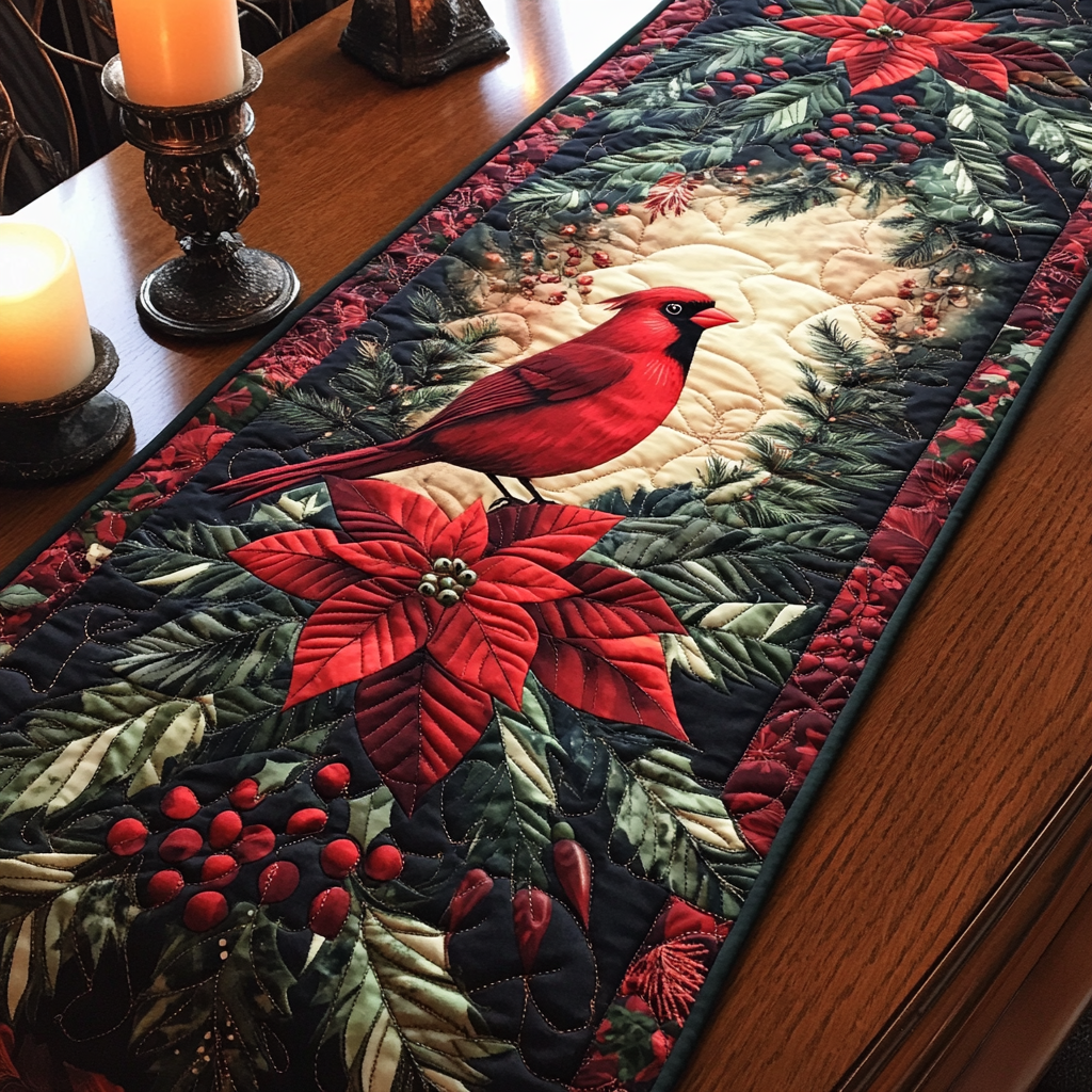 Joyful Redbird Table Runner NCU0VH093