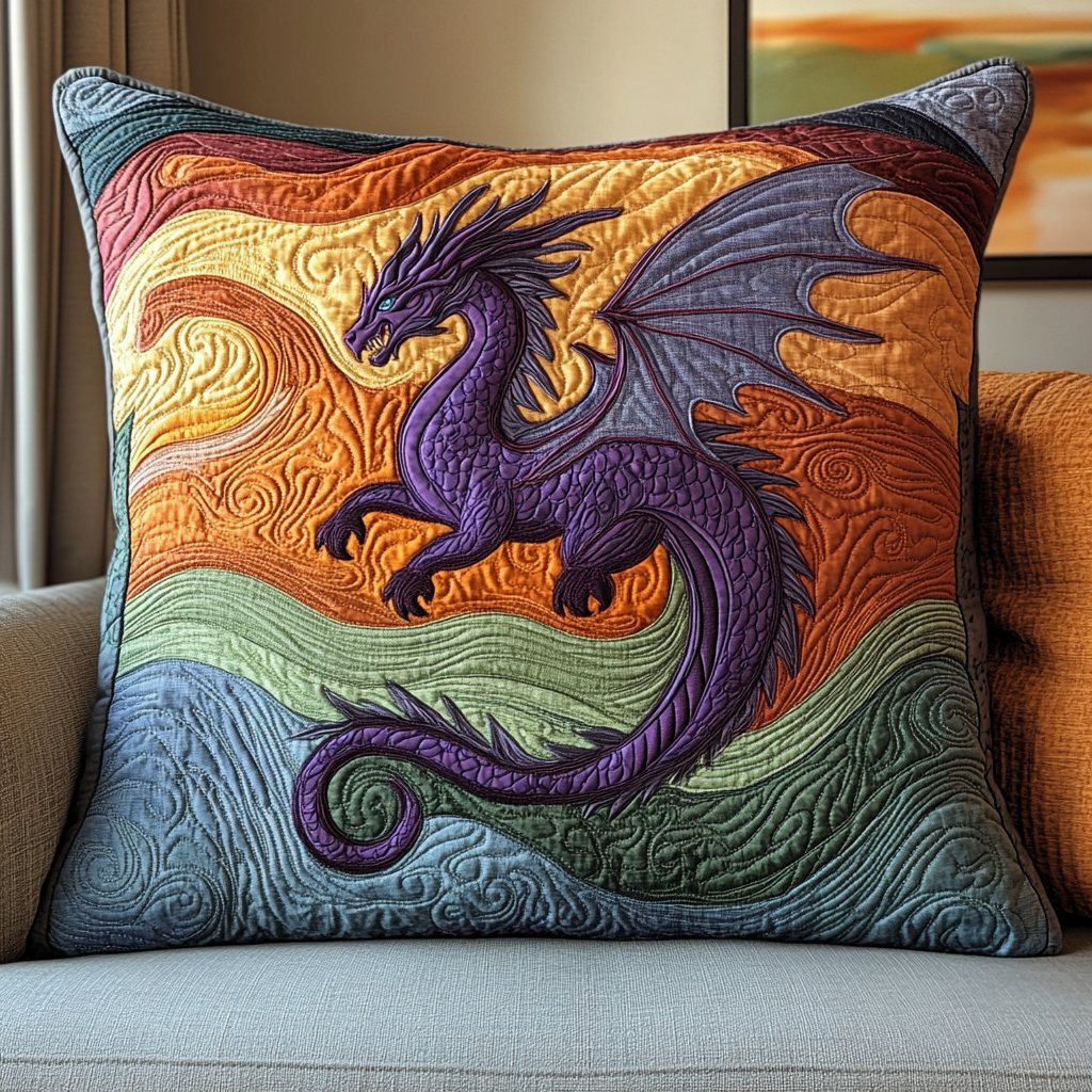 Lunar Serpent Quilted Pillow Case NCU0DK807