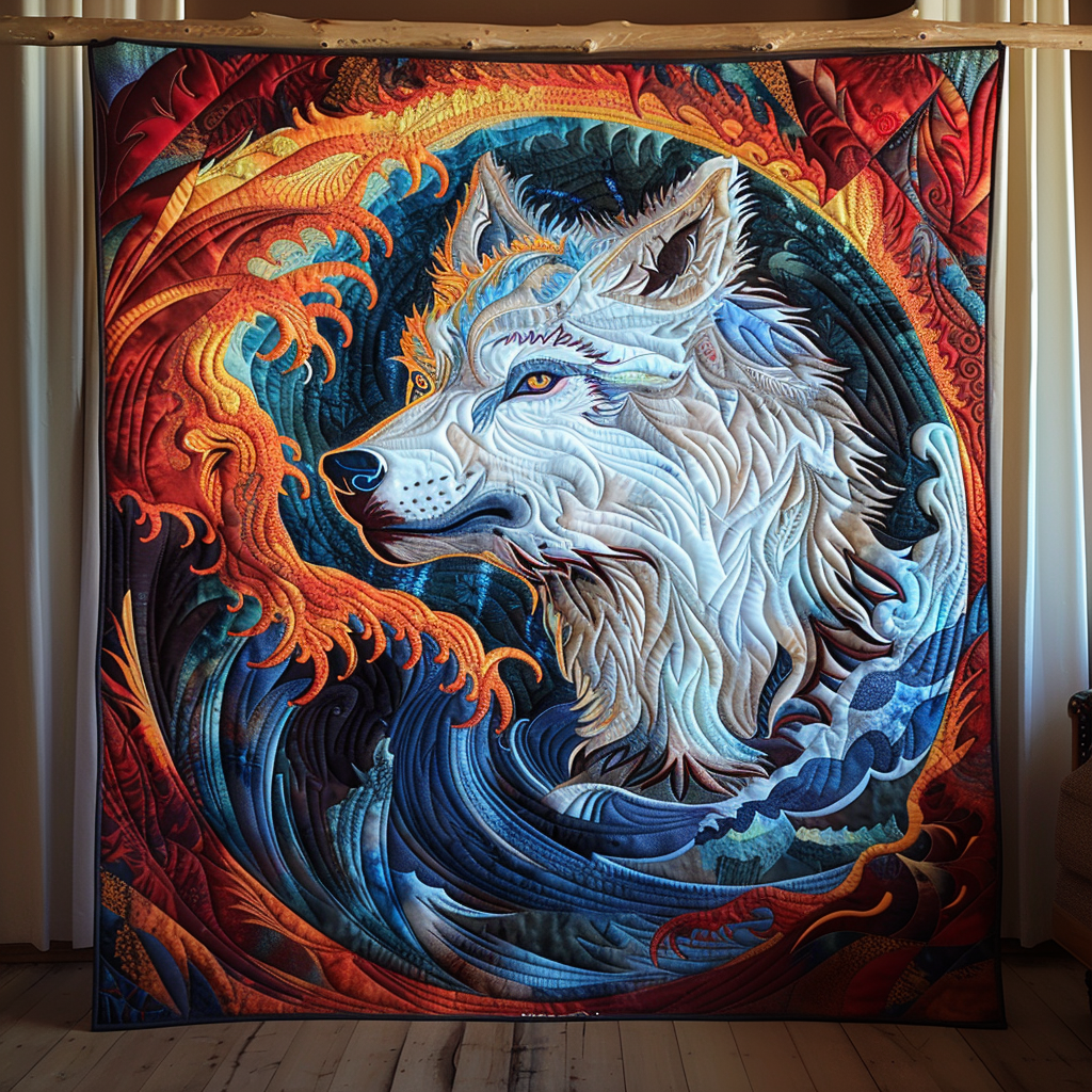 Majestic Wolf Quilted Blanket NCU0NT132