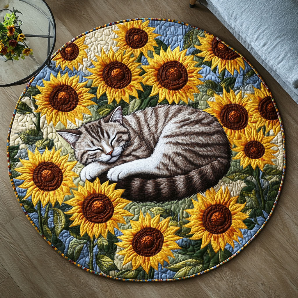 Meow Dreams Quilted Round Mat NCU0PT1127