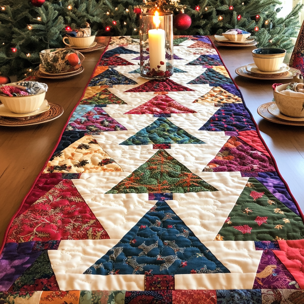 Merry Forest Quilted Table Runner NCU0VH205