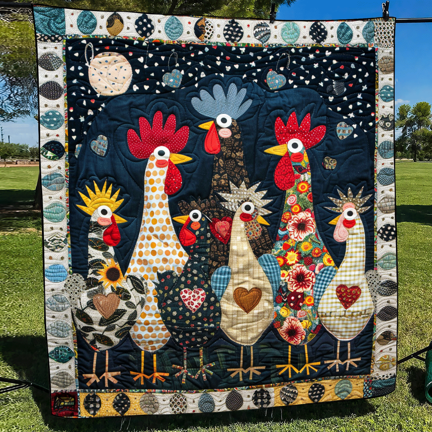 Midnight Farmhouse Quilted Blanket NCU0TH974