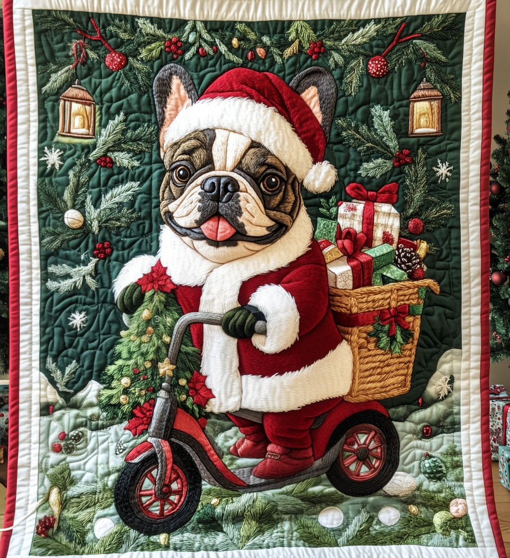 Mistletoe Puppy Quilted Blanket NCU0DV1001