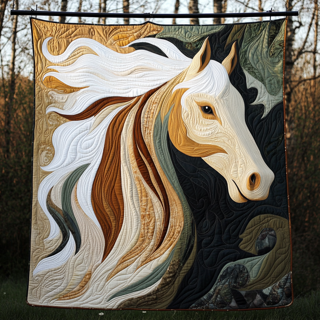 Moonlit Gallop Quilted Blanket NCU0DK537