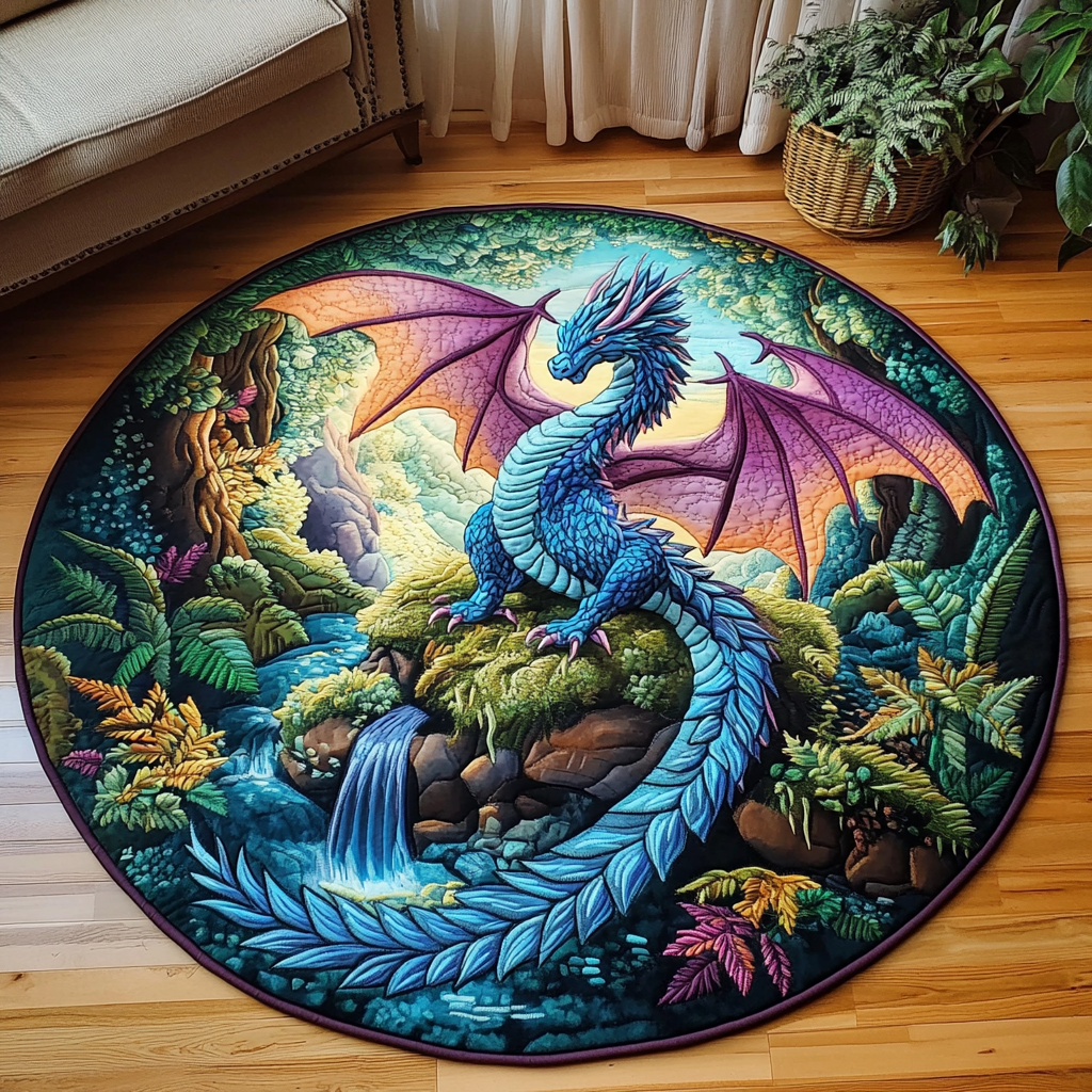 Mystic Flight Quilted Round Mat NCU0DK1032