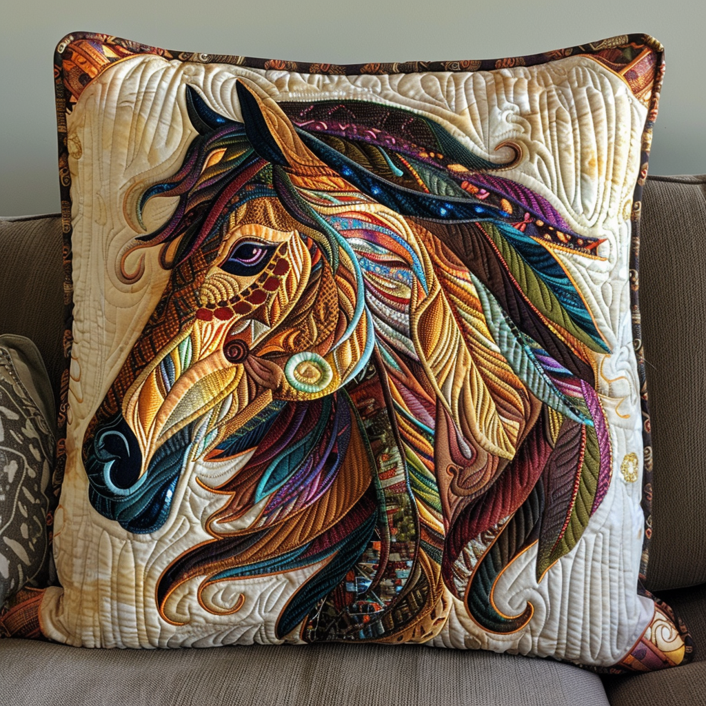 Mystic Stallion Quilted Pillow Case NCU0DV1556