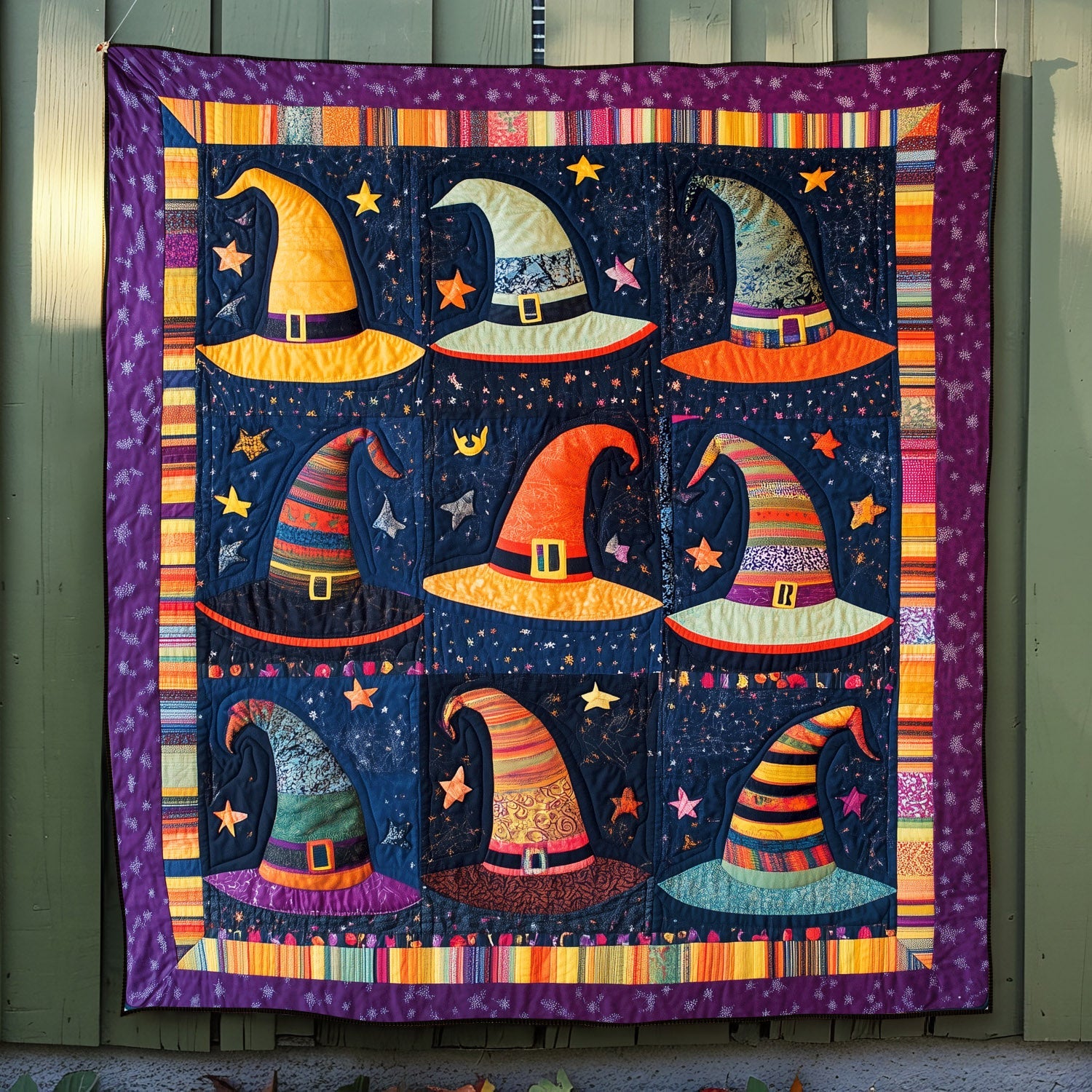 Mystical Hat Collection Quilted Blanket NCU0TH1544