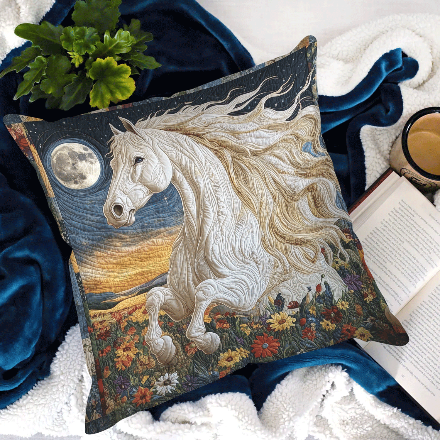 Mystic Night Rider Quilted Pillow Case NCU0TH1758