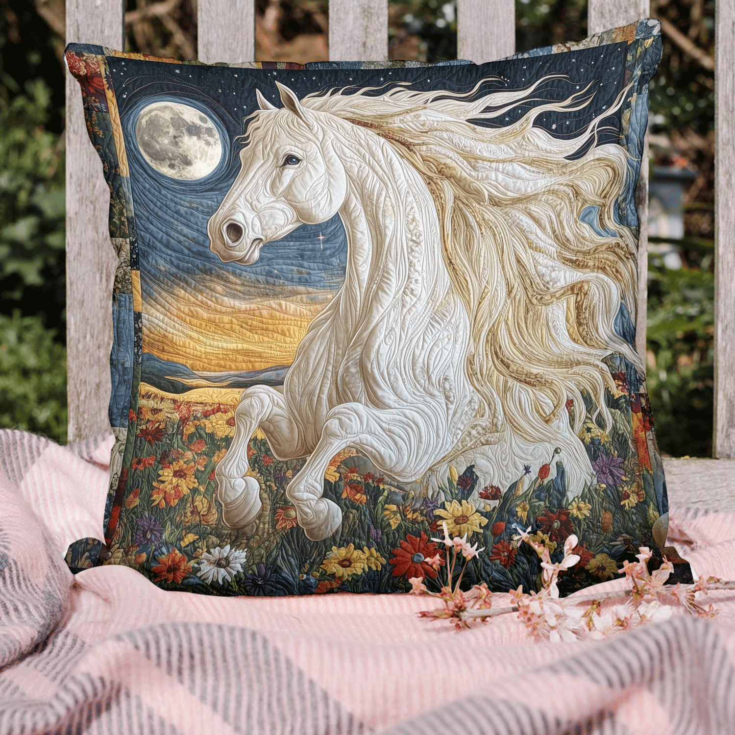 Mystic Night Rider Quilted Pillow Case NCU0TH1758