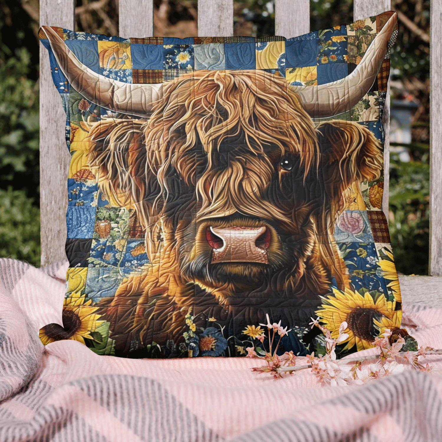 Regal Sunflower Pastures Quilted Pillow Case NCU0TH1764