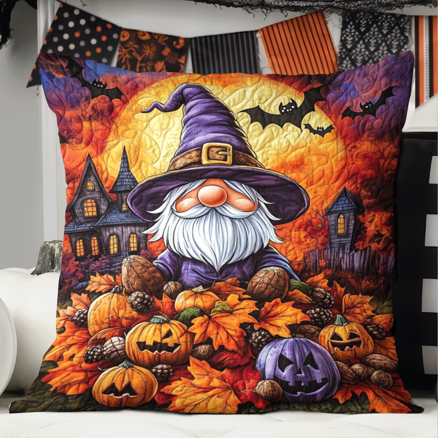 Gnome Magic Quilted Pillow Case NCU0TL1307