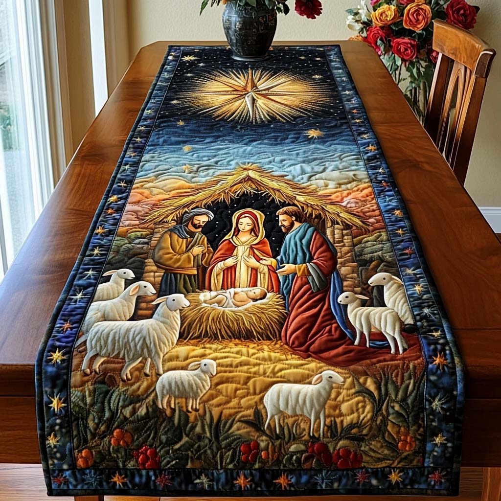 Nativity Under the Stars Quilted Table Runner NCU0NT1428