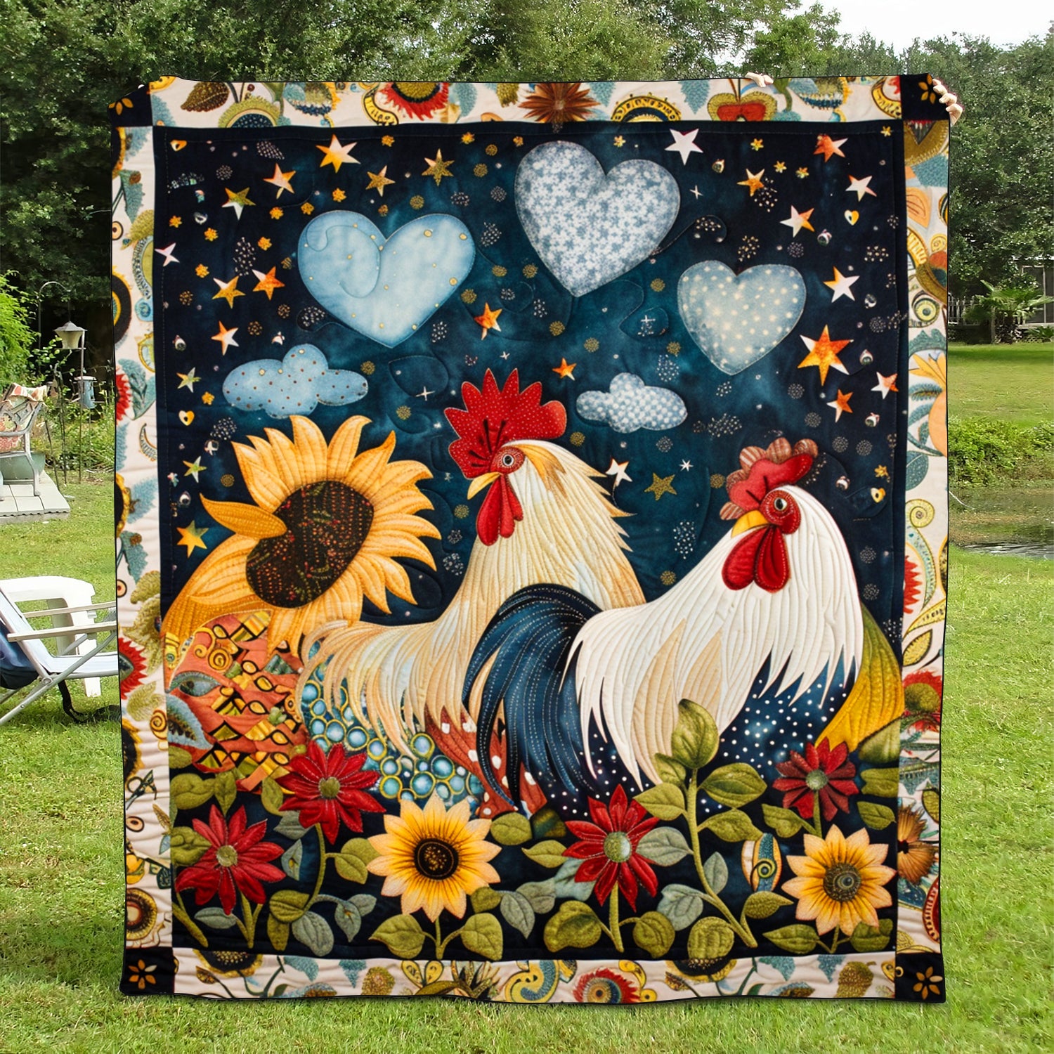 Nighty Love Chicken Quilted Blanket NCU0TH861