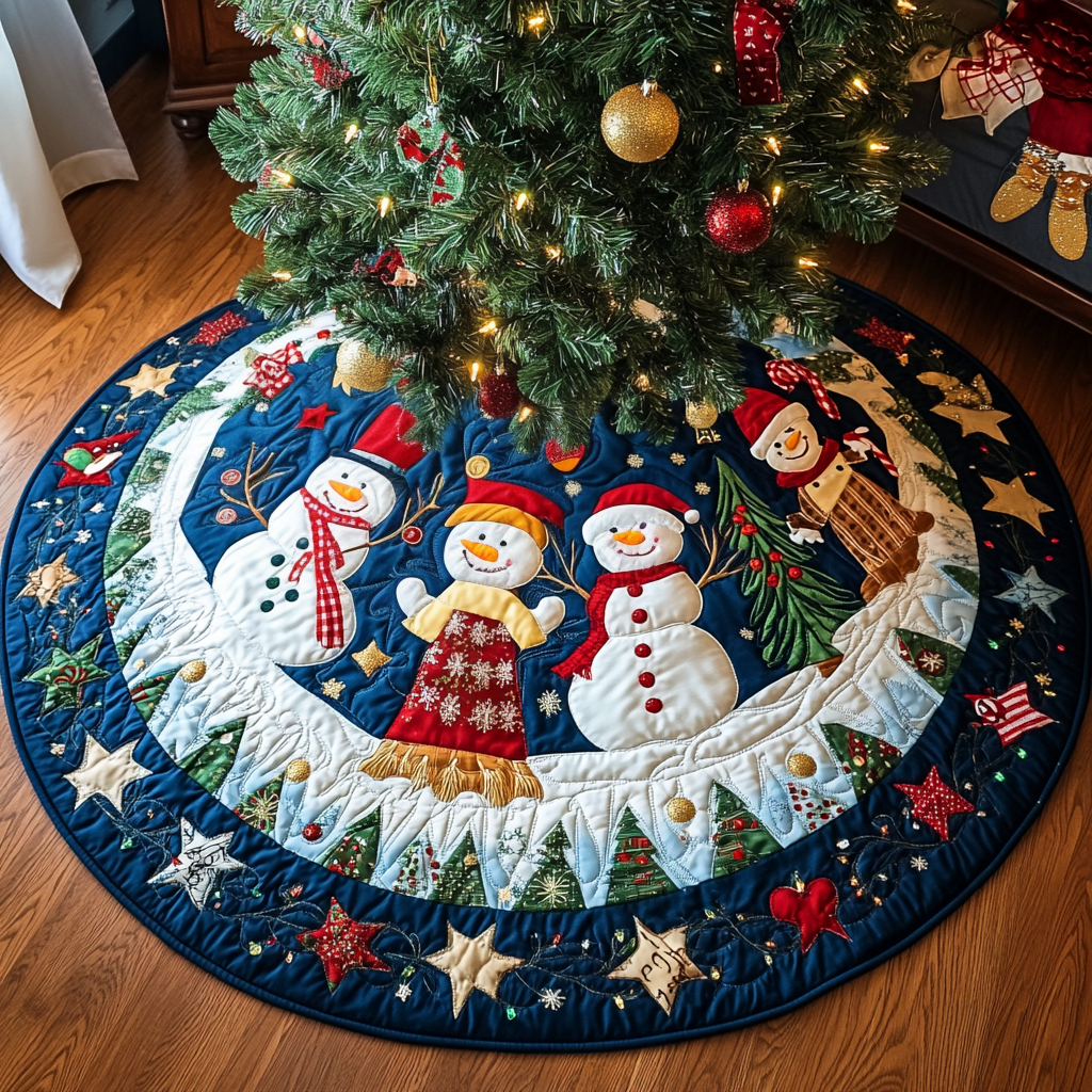 Noel Nostalgia Quilted Christmas Tree Skirt NCU0DV1035