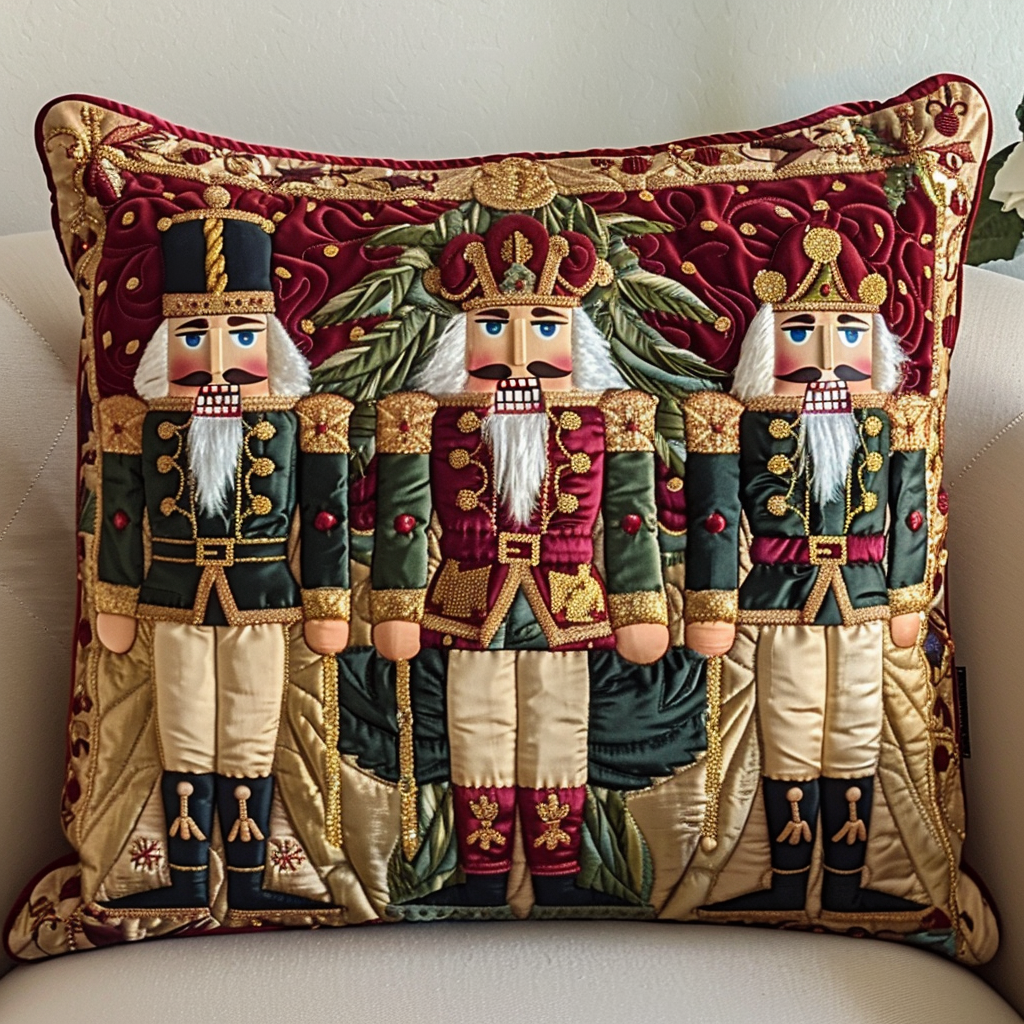 Nutcracker Delight Quilted Pillow Case NCU0TL609