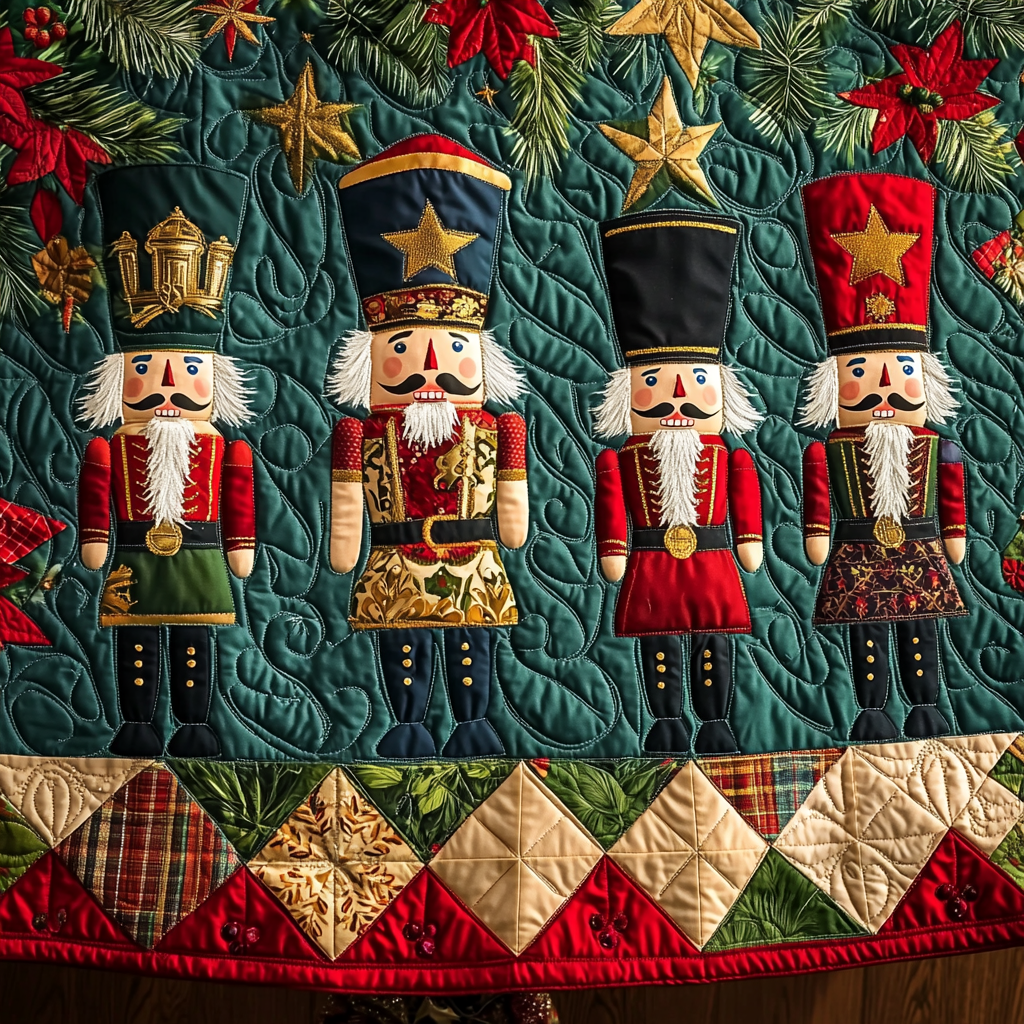 Nutcracker Suite Quilted Christmas Tree Skirt NCU0DV1068